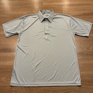 Collars and Co Men's Light Blue Polo Shirt size XL